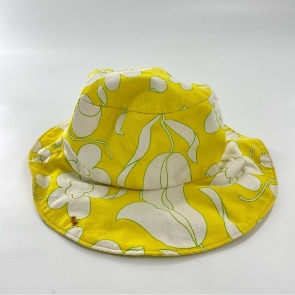 Retro Y2K Floral Boho 60’s Handmade Canvas Cotton Neon Bucket Hat - Picture 4 of 4